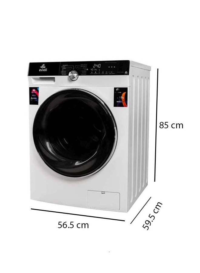 evvoli - 10 KG 1500 RPM Front Load Washing Machine With DRYER 1900 W EVWM-FCOM-10/715W White - Image 1