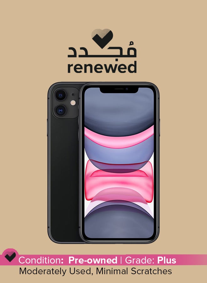 Apple - Renewed - iPhone 11 128GB Black 4G With Facetime - International Version - Image 1