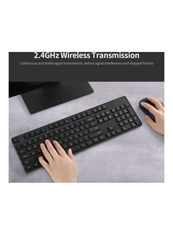 Xiaomi Wireless Lightweight 2.4GHz Portable Full-size 104 Keys Keyboard Mouse Set Black - Image 2