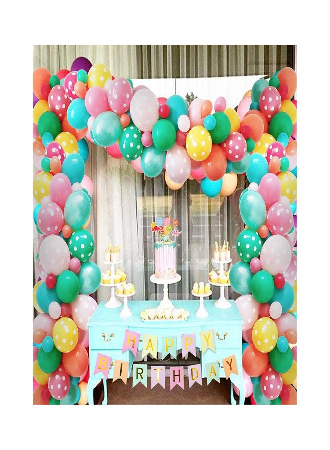 S-Color Candyland Foil Balloons With Happy Birthday Banner Set - Image 4