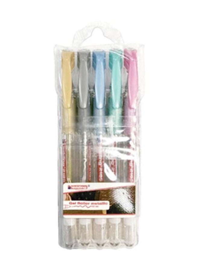 Edding 5-Piece Metallic Gel Ink Pen Multicolour