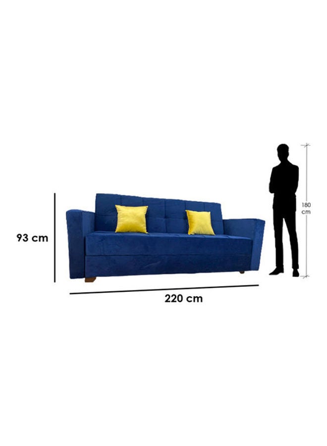 بيج إيج Wodden Sofa Bed Blue 93 x 120 x 200 x 60cm  - Image 2
