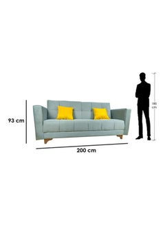 Big Eg Wodden Sofa Bed Grey 93 x 120 x 200 x 60cm  - Image 3
