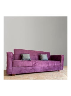 Wodden Sofa Bed Purple 93 x 120 x 200 x 60cm