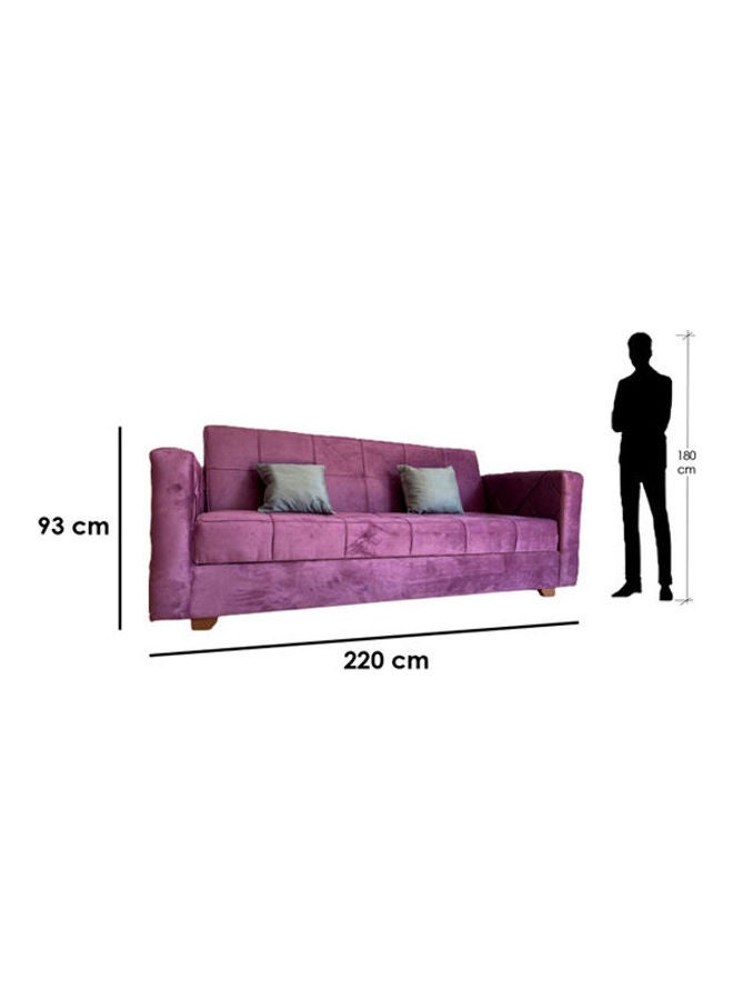 Big Eg - Wodden Sofa Bed Purple 93 x 120 x 200 x 60cm - Image 1