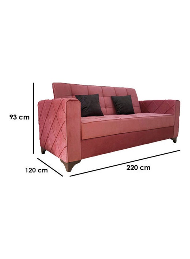 بيج إيج Wodden Sofa Bed Pink 93 x 120 x 200 x 60cm  - Image 2