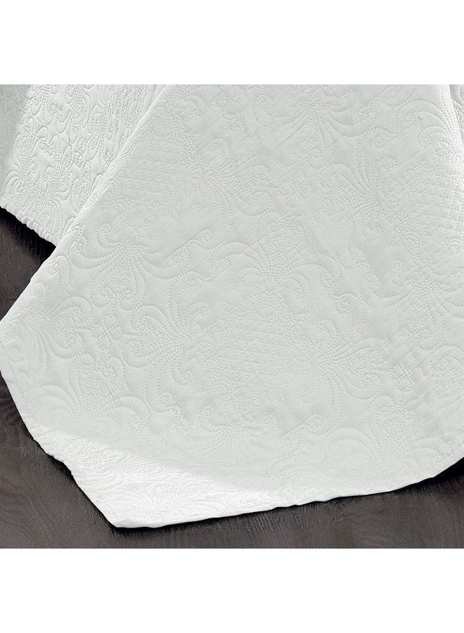 In-House - 4-Piece Terena Quilt Set Polyester White 240 x 190cm - Image 1