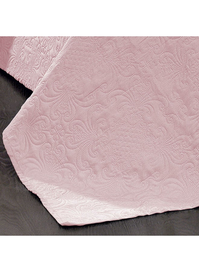In-House - 3-Piece Terena Quilt Set Polyester Pink 260 x 240cm - Image 1