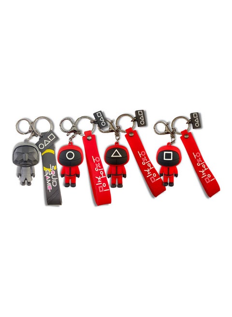 SQUID GAME Full Pack 3D Figures Keychains -4 Piece