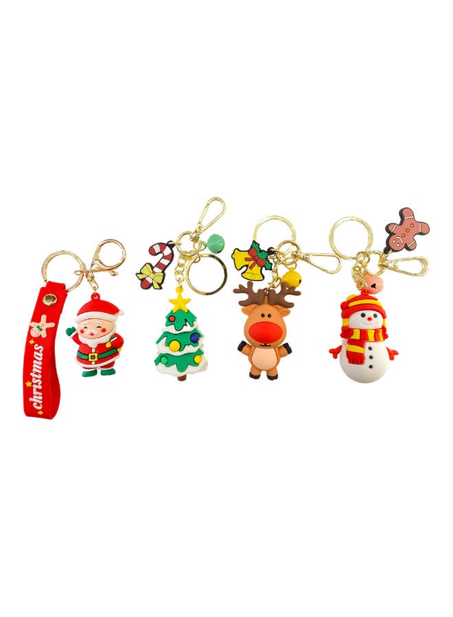 3D Christmas Keychains 4 Piece