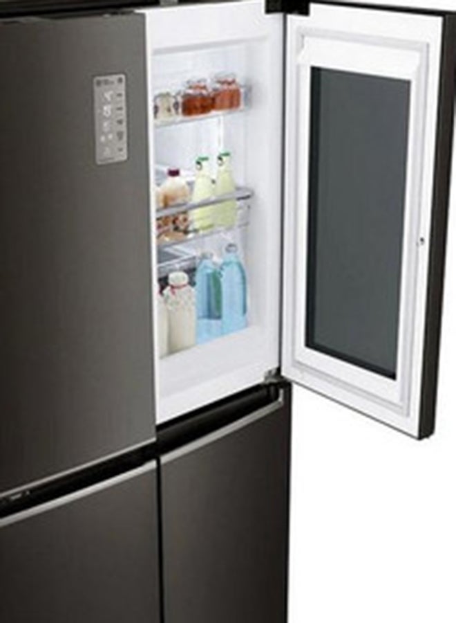 LG - Door-In-Door Instaview Refrigerator 17.8Cu.ft, Freezer 8.9Cu.ft, Inverter 380 W LM334VBMLD Matt Black - Image 1