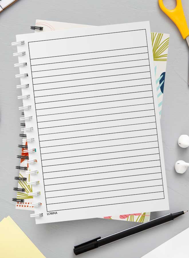 LOWHA Spiral Notebook For School Or Business Note Taking With 60 Sheets Enjoy Abstract Floral Art Multicolour - Image 3