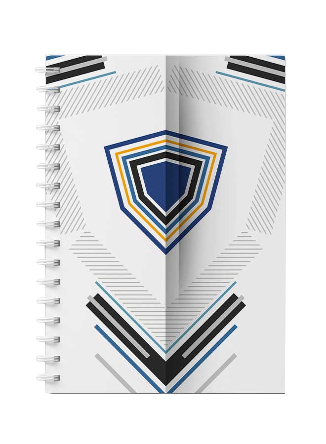 LOWHA Spiral Notebook For School Or Business Note Taking with 60 Sheets Trendy Futuristic Shape Multicolour - Image 1