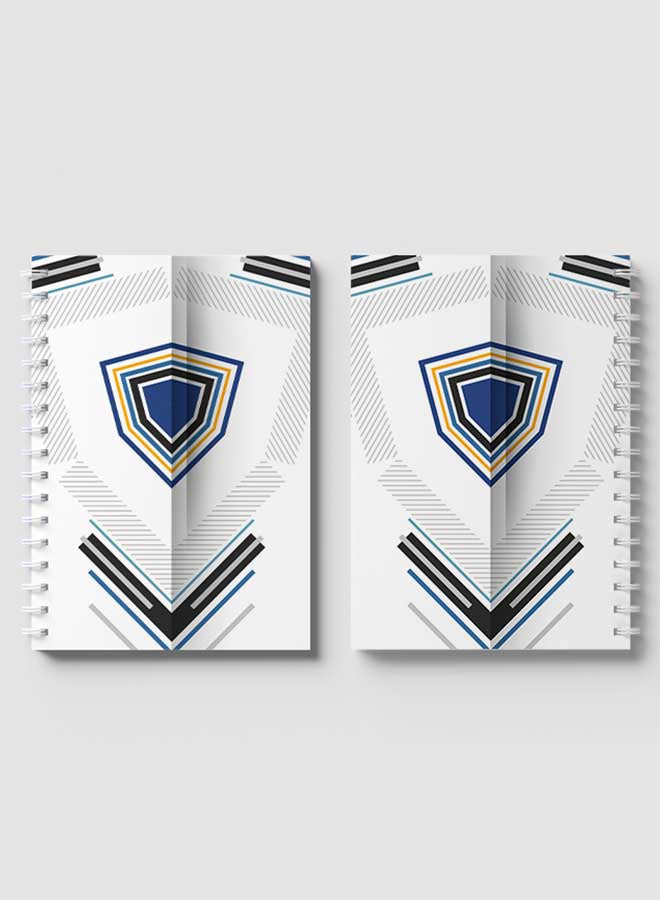 LOWHA Spiral Notebook For School Or Business Note Taking with 60 Sheets Trendy Futuristic Shape Multicolour - Image 4