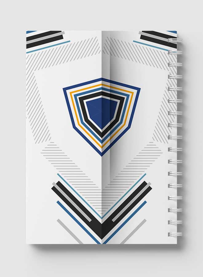 LOWHA Spiral Notebook For School Or Business Note Taking with 60 Sheets Trendy Futuristic Shape Multicolour - Image 5