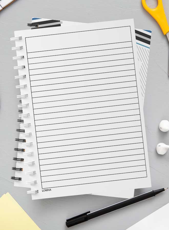 LOWHA Spiral Notebook For School Or Business Note Taking with 60 Sheets Trendy Futuristic Shape Multicolour - Image 3