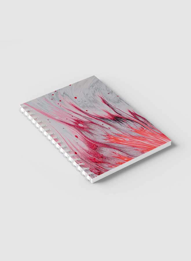 LOWHA Spiral Notebook For School Or Business Note Taking with 60 Sheets Liquid Coloured Paint Mix Multicolour - Image 2