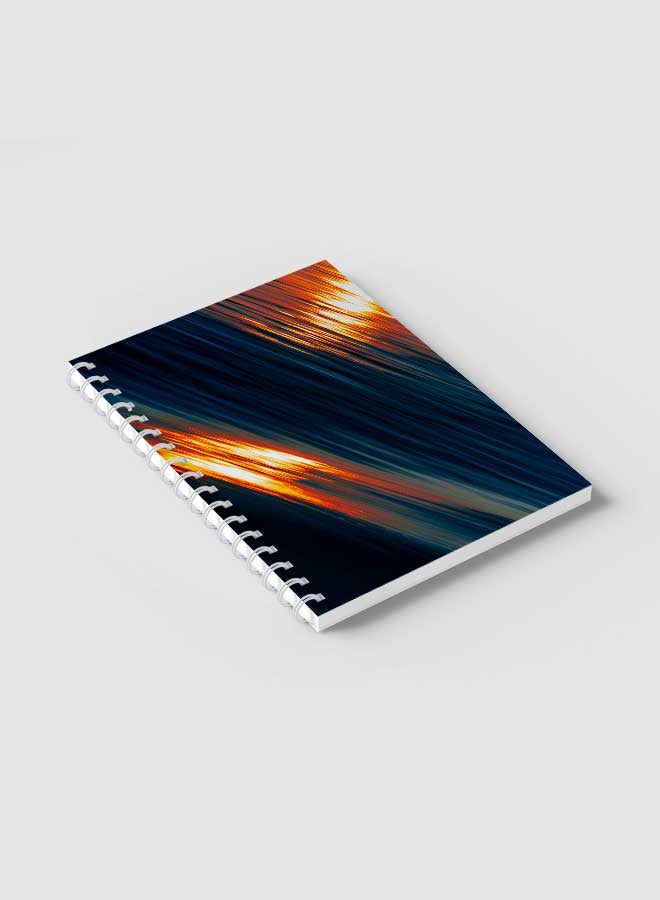 LOWHA Spiral Notebook For School Or Business Note Taking with 60 Sheets Light And Glass Abstarct Effect Multicolour - Image 2