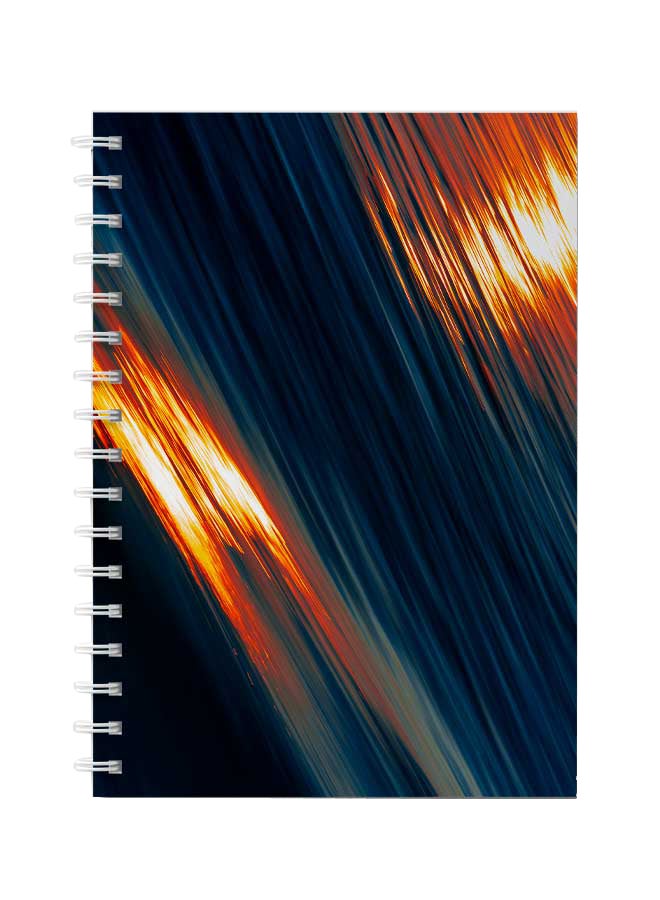LOWHA Spiral Notebook For School Or Business Note Taking with 60 Sheets Light And Glass Abstarct Effect Multicolour - Image 1