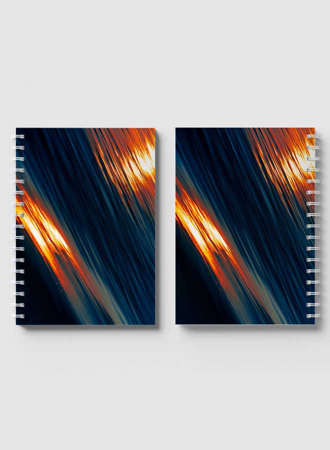 LOWHA Spiral Notebook For School Or Business Note Taking with 60 Sheets Light And Glass Abstarct Effect Multicolour - Image 4