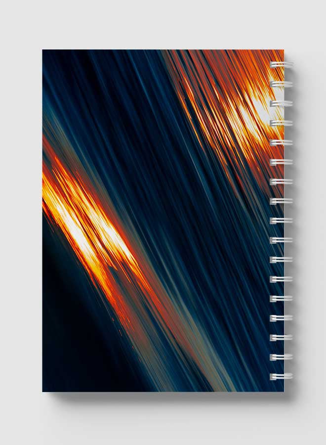 LOWHA Spiral Notebook For School Or Business Note Taking with 60 Sheets Light And Glass Abstarct Effect Multicolour - Image 5