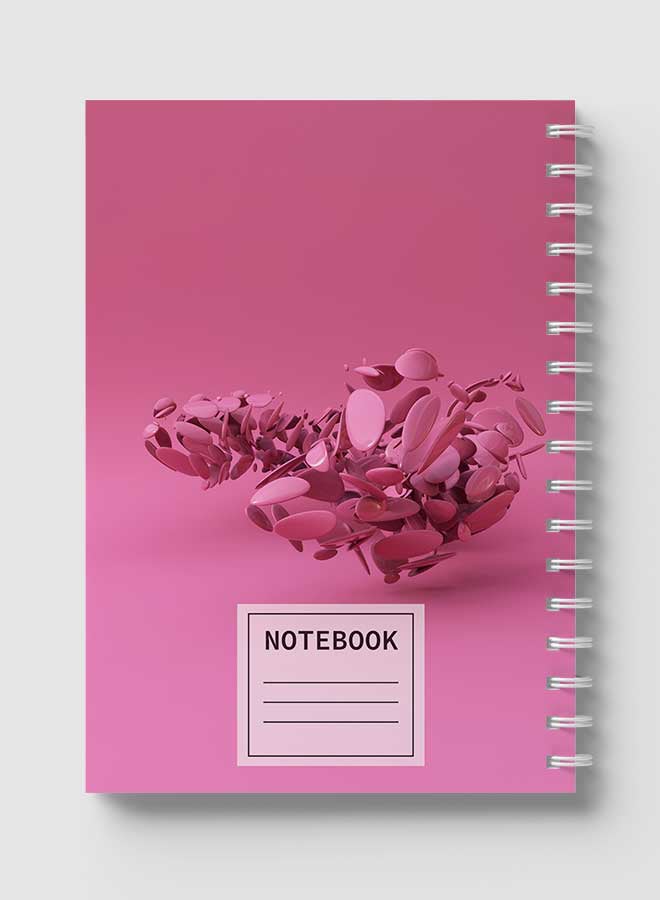 LOWHA Spiral Notebook For School Or Business Note Taking with 60 Sheets Circular Shapes Multicolour  - Image 5