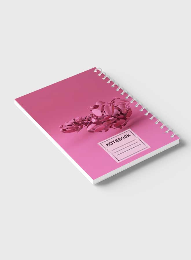 Spiral Notebook For School Or Business Note Taking with 60 Sheets Circular Shapes Multicolour