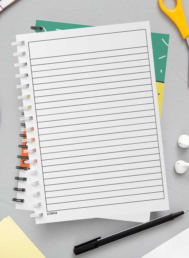LOWHA Spiral Notebook For School Or Business Note Taking with 60 Sheets Postcard Shape Art Multicolour - Image 3