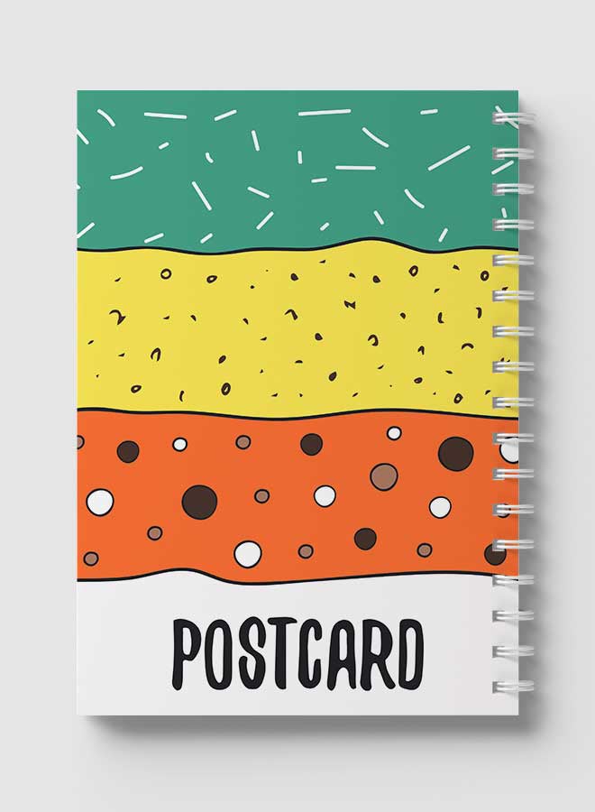 LOWHA Spiral Notebook For School Or Business Note Taking with 60 Sheets Postcard Shape Art Multicolour - Image 5