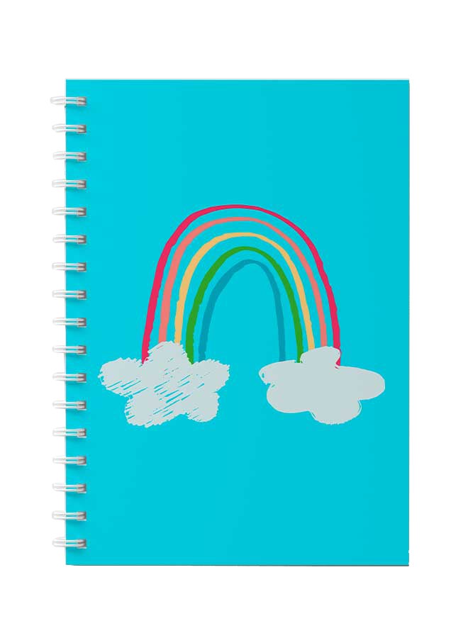 LOWHA Spiral Notebook For School Or Business Note Taking with 60 Sheets Raiow Drawing Art Multicolour - Image 1