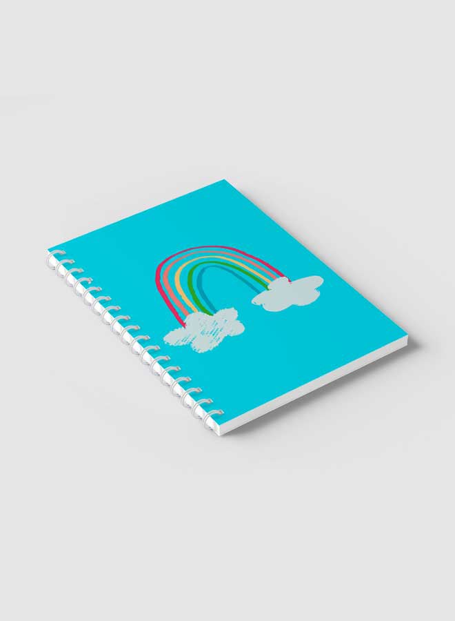 LOWHA Spiral Notebook For School Or Business Note Taking with 60 Sheets Raiow Drawing Art Multicolour - Image 2