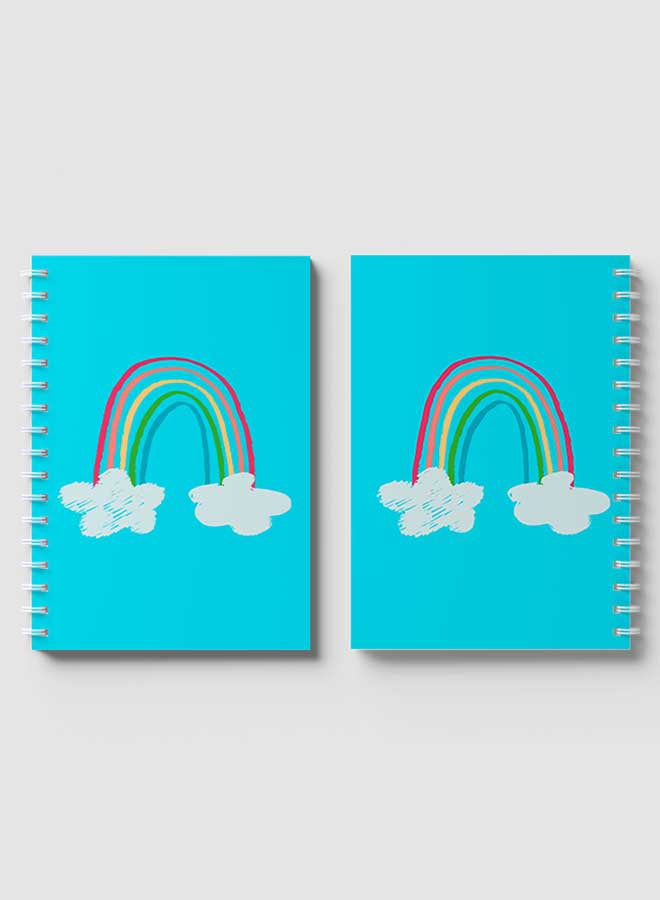 LOWHA Spiral Notebook For School Or Business Note Taking with 60 Sheets Raiow Drawing Art Multicolour - Image 4