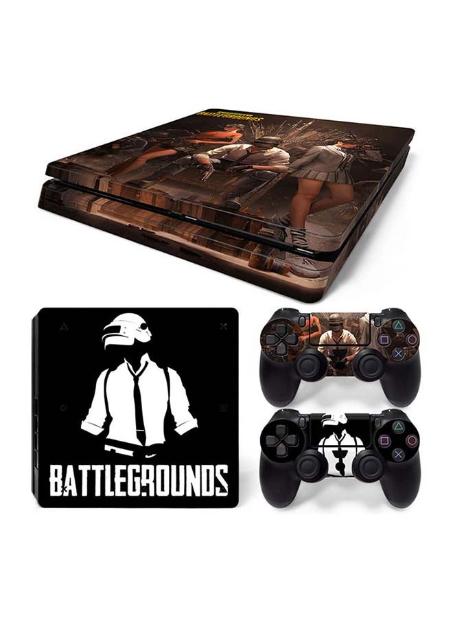 Vinyl Decal - Console and Controller Decal Sticker Set For PlayStation 4 Slim - Image 1