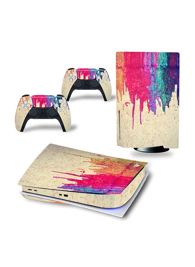 Vinyl Decal - Console and Controller Decal Sticker Set For PlayStation 5 Disc Version - Image 1