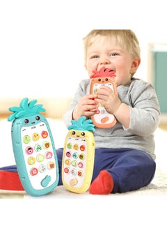 Multifunctional Silicone Teether Baby Mobile Phone Toy With Light, Music, and Sounds 15.30x7.20x3.00cm - v1640064841/N51660733A_3