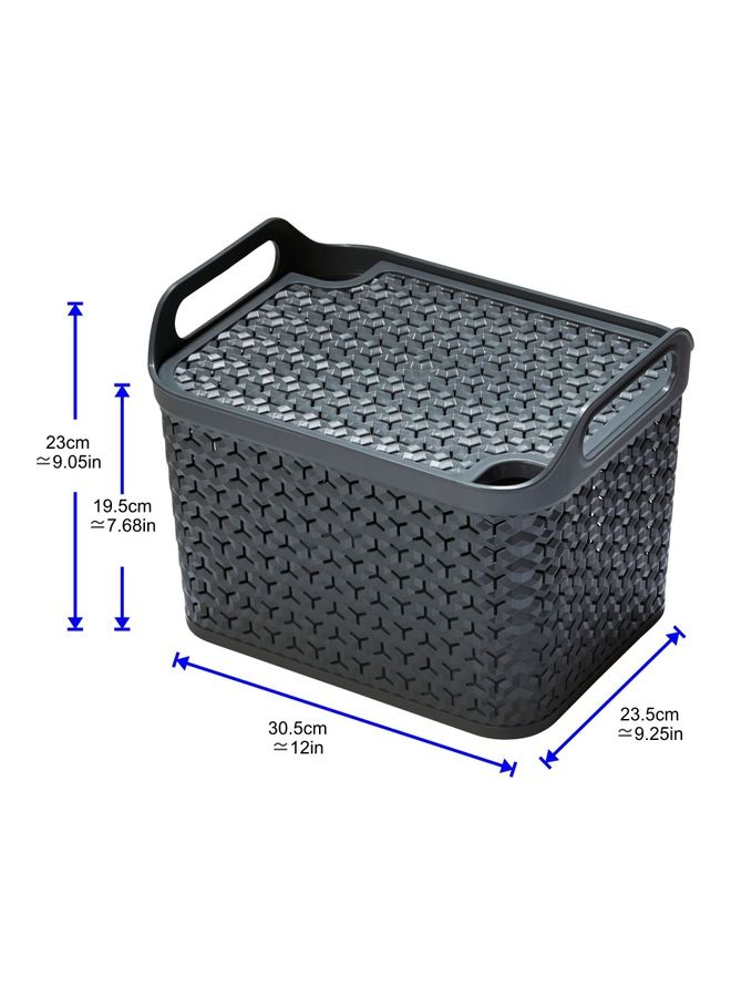 Strata - Medium Urban Store Basket Grey 30.5 x 23.5 x 23cm - Image 1