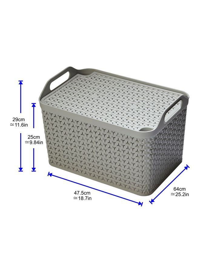 Strata Large Urban Store Basket Grey 47.5x29x64cm - Image 2