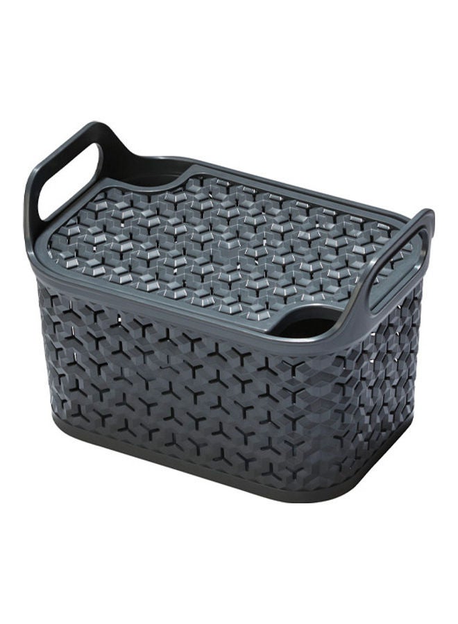 Strata Small Urban Store Basket Grey 24 x 16.5 x 16.5cm - Image 1