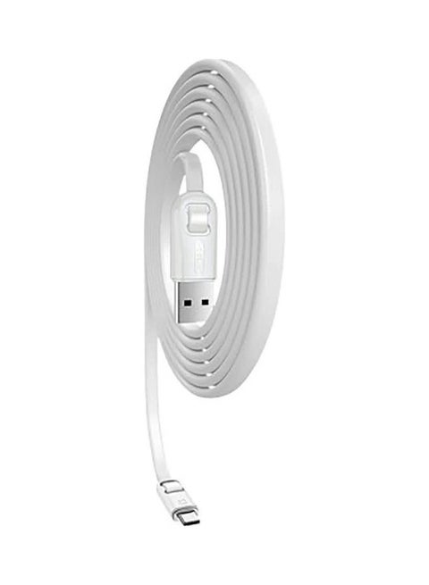 Jiangxin Series Type-C USB Flat 3A Charging Data Cable White