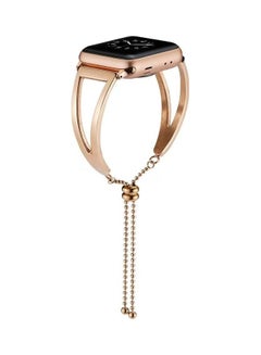 Bracelet Watch Strap, Stylish Crystal Studded Metallic Bracelet Replacement Apple Watch Band with Secure Metal Folding Buckle Lock and Link Pin Remover for Women, Apple Watch Series 1/2/3/4/5/6/7 38/40/41mm Gold