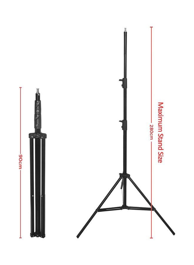 Coopic - S06 Adjustable Backdrop Support Photography Stand Set Black - Image 1