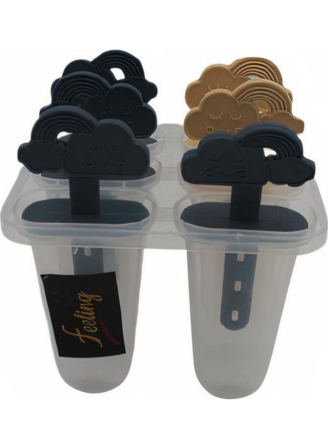 إحساس علبة قالب الآيس كريم المصاصة متعدد الألوان 16x14x15سم - Image 1