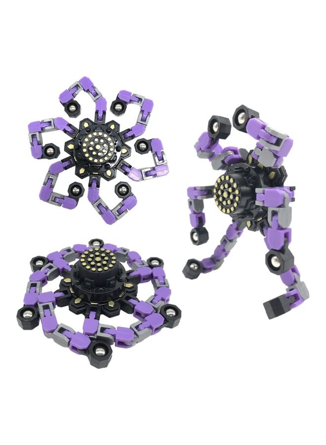 Transformable Fingertip Spinning Toy 7x7x1.4cm