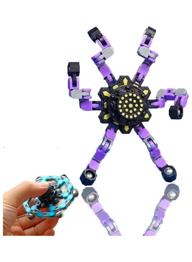 Transformable Fingertip Spinning Toy 7x7x1.4cm