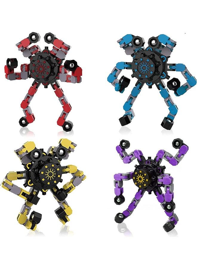 Transformable Fingertip Spinning Toy 7x7x1.4cm