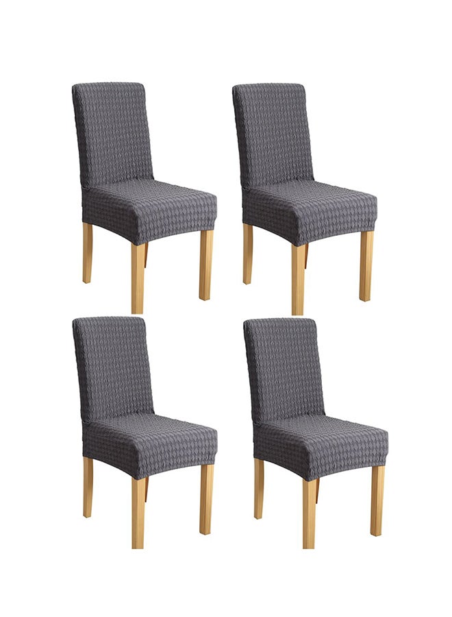 Sharpdo Set Of 4 Waterproof Thick Chair Covers Dark Grey 38x38x45cm  - Image 1