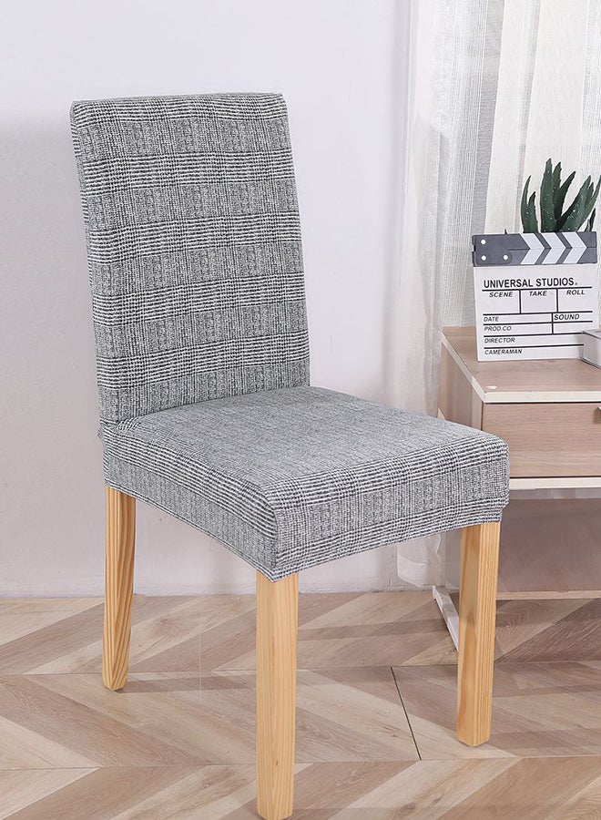 Sharpdo Simple Stretch Chair Cover Black/White 38x38x45cm  - Image 1