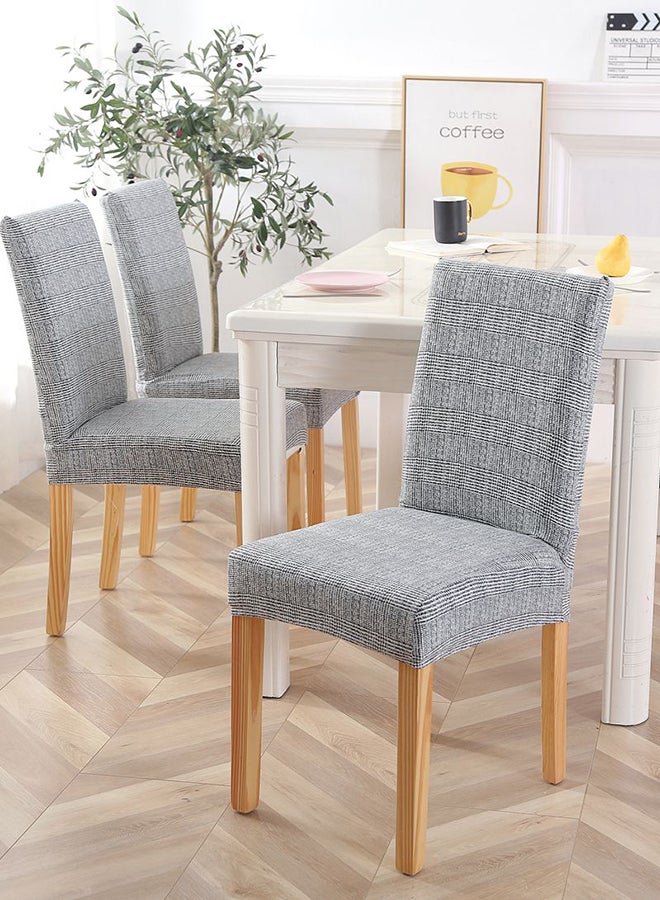 Sharpdo Simple Stretch Chair Cover Black/White 38x38x45cm  - Image 2