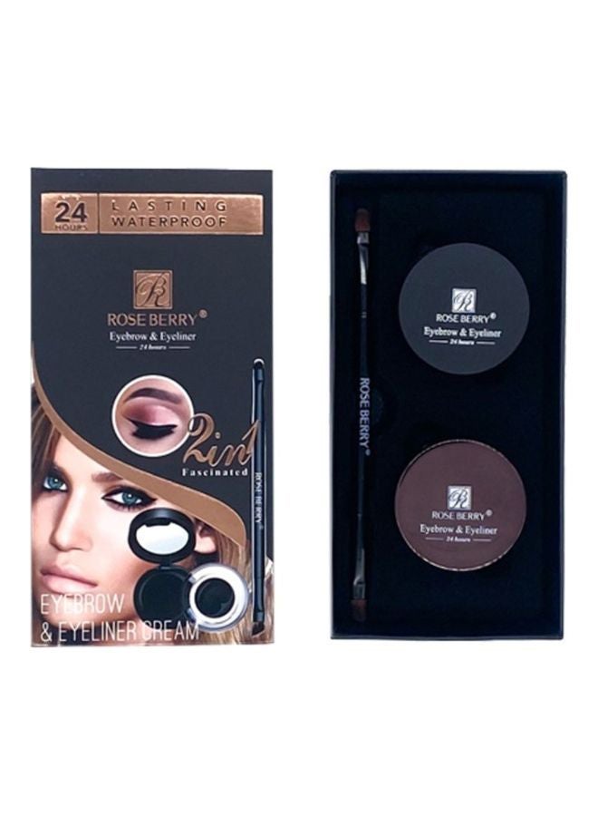 ROSE BERRY - Eyebrow and Eyeliner Cream Black/Brown - Image 1