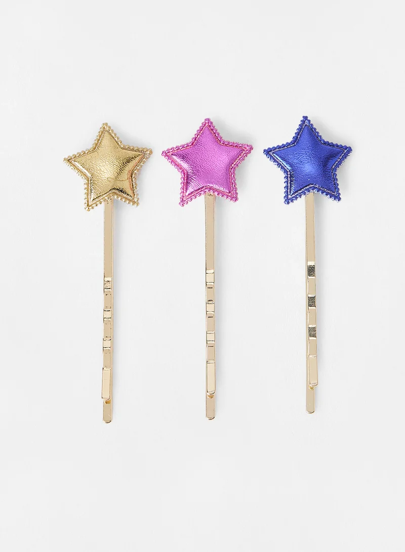 MANGO Star Hair Clip (Pack of 3) Gold